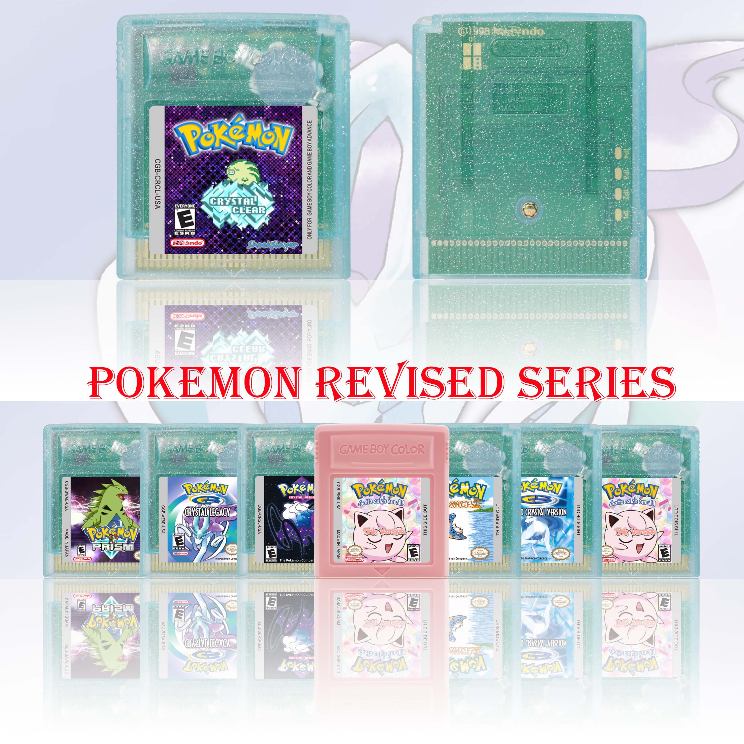 Gaming Console High Quality - Pokemon Crystal Clear/Orange/Prism/Polished Series GBC Game