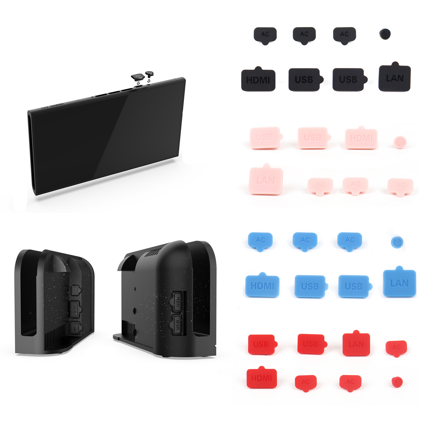 Controller Charging Dock - Anti-Dust Plug Silicone USB HDMI Type