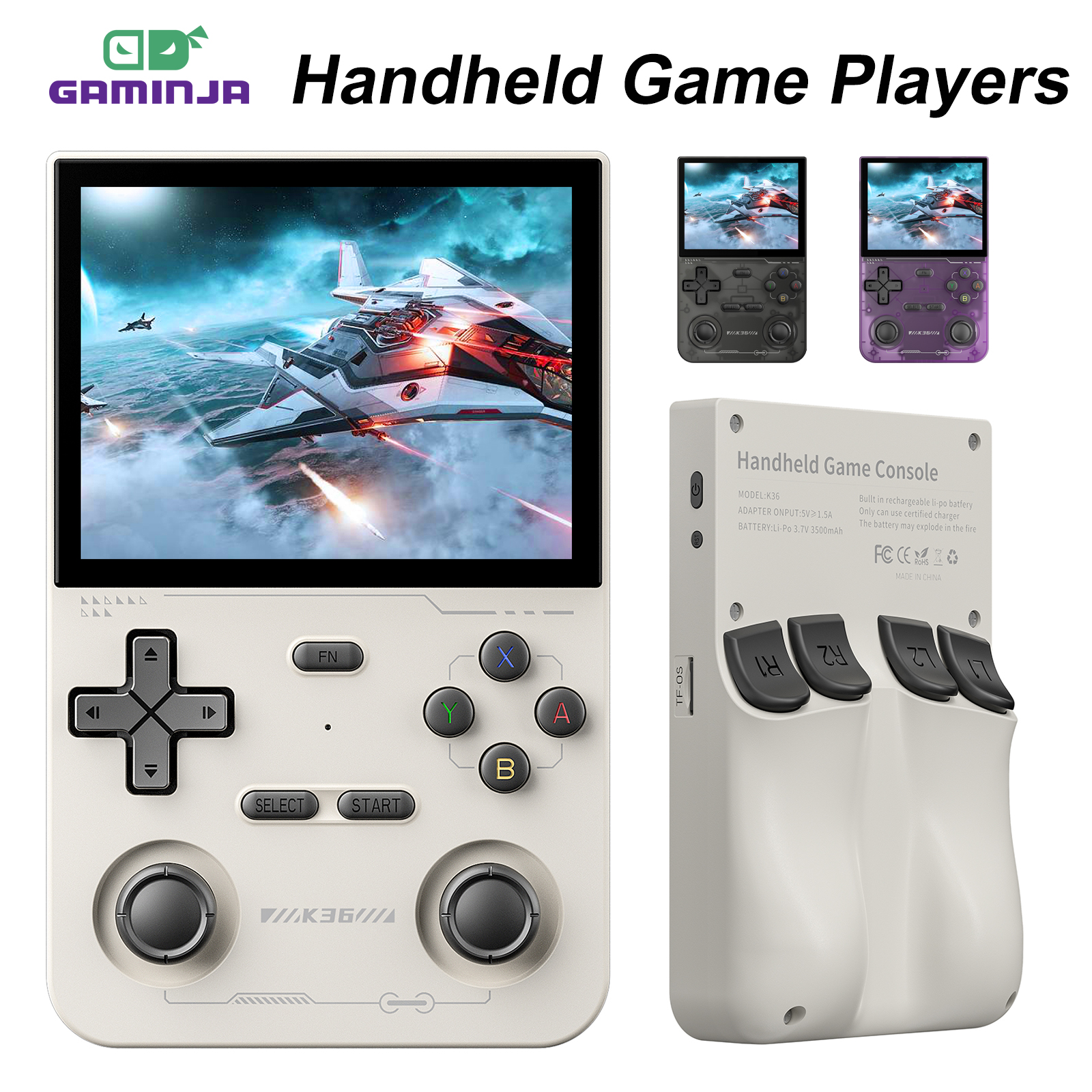 Gaming Console Old - GAMINJA Open Source K36 Retro Handheld