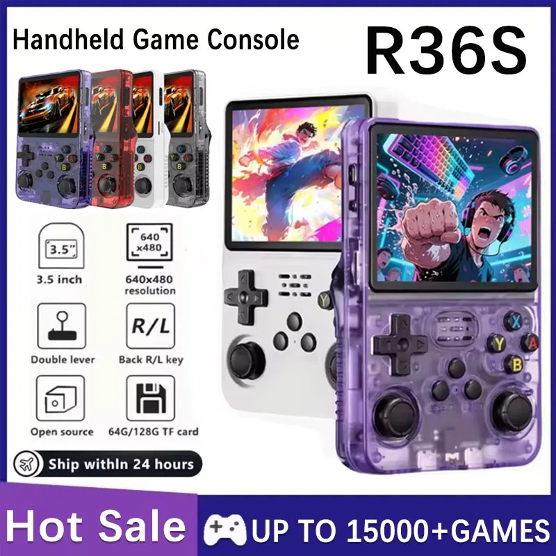 Gaming Console Old - R36S Retro Game Console Arkos System