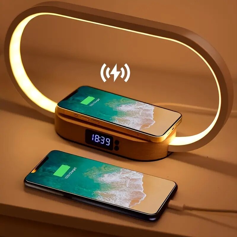 Controller Charging Dock - Multifunction Wireless Charger Pad Stand Clock