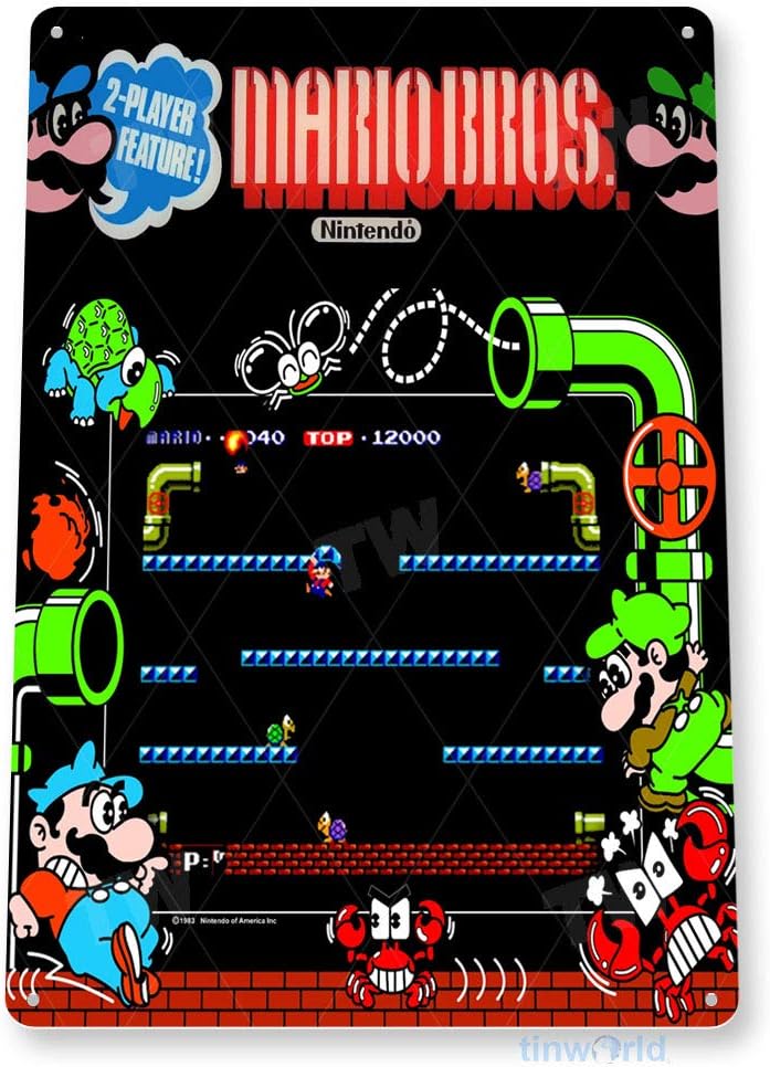 Tinworld TIN Sign 12 x 18 Mari - Gaming Console Mario ulasan dan harga
