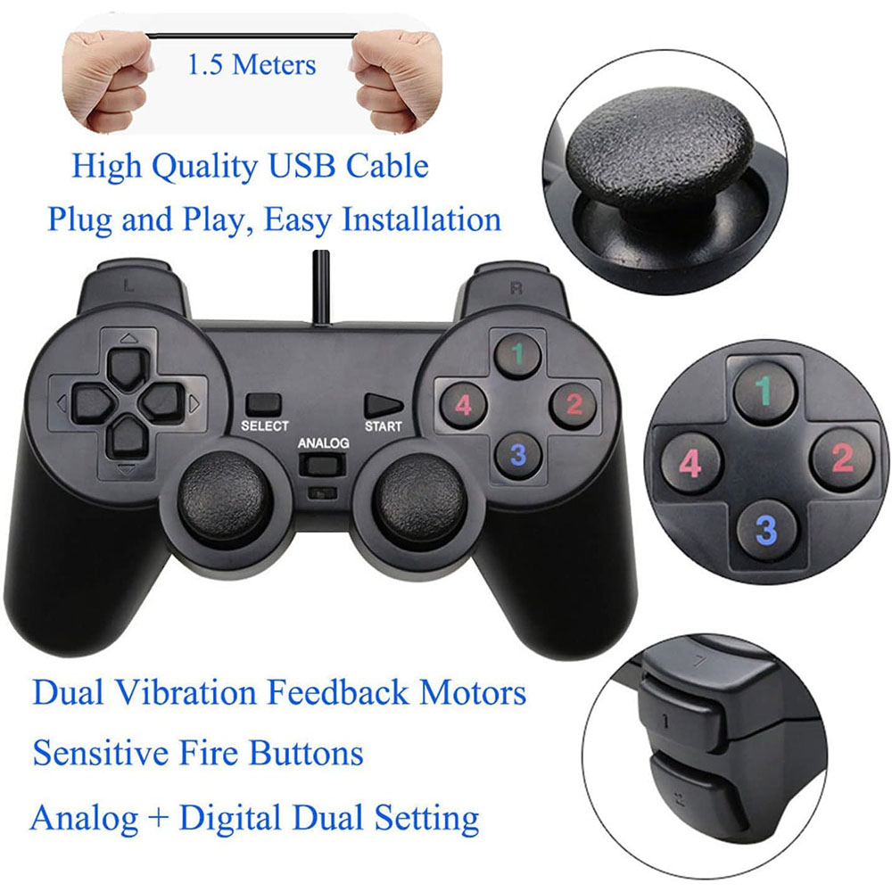 USB Wired Controller for WinXP - Laptop Gaming Console ulasan dan harga