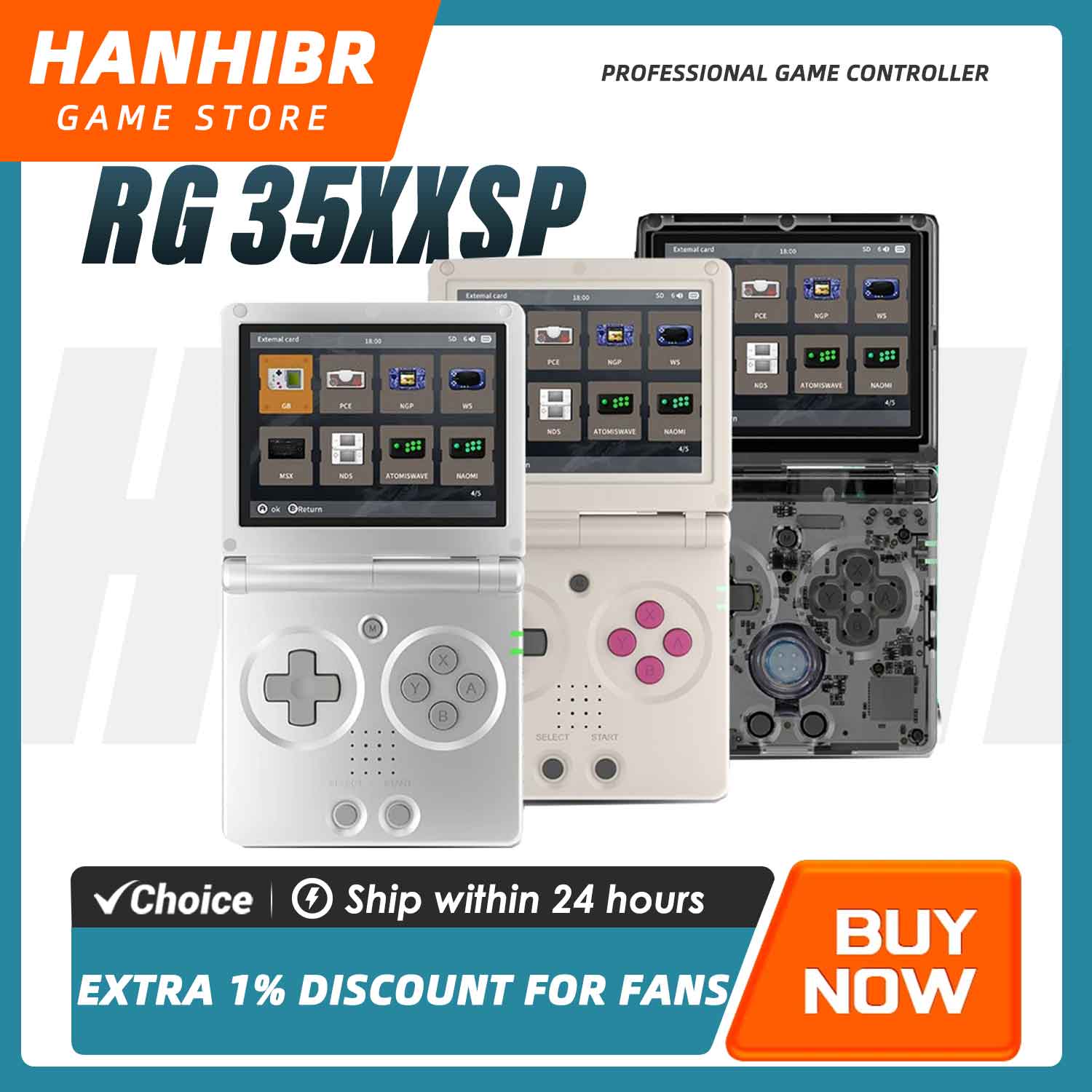ANBERNIC RG35XXSP Portable Fli - Gaming Console Under 5000 ulasan dan harga
