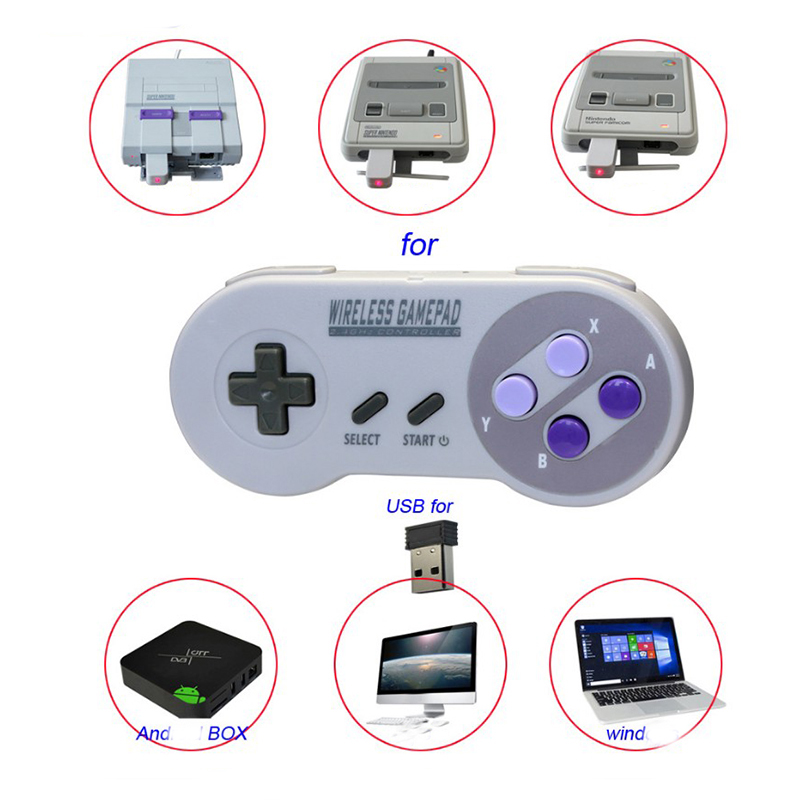 2.4G Purple Game Controller Jo - Gaming Console Mario ulasan dan harga