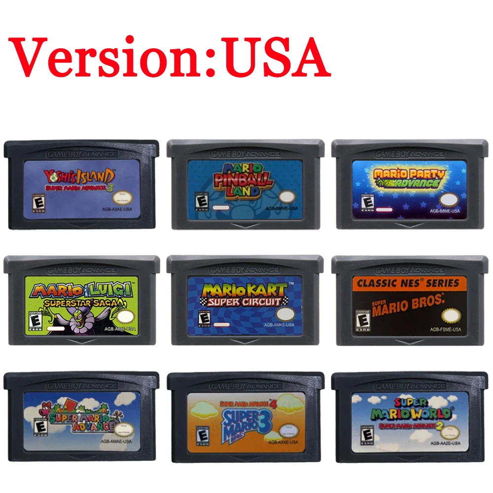 GBA Mario Game Card with 32-bi - Gaming Console Mario ulasan dan harga