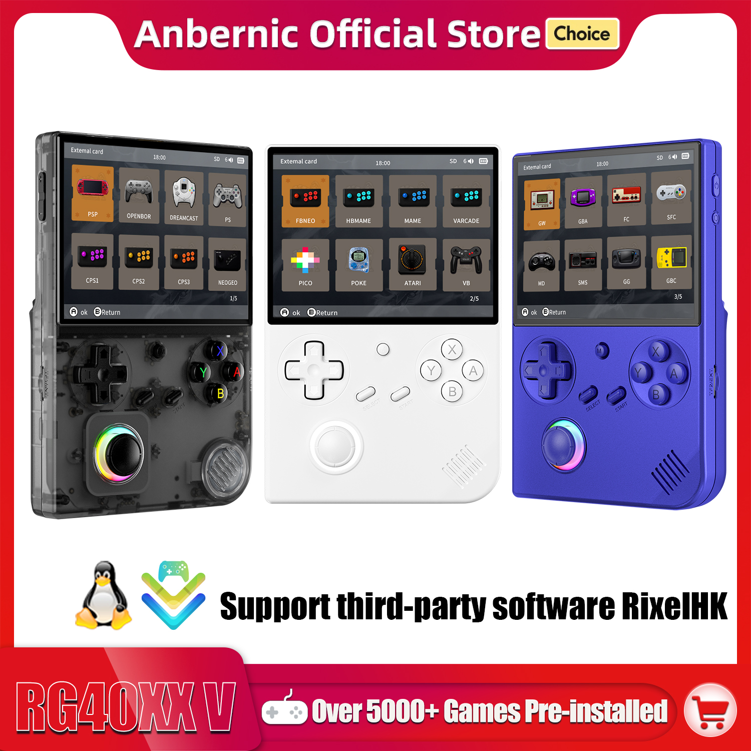 ANBERNIC RG 40XXV 64 Bit Linux - Gaming Console Old ulasan dan harga