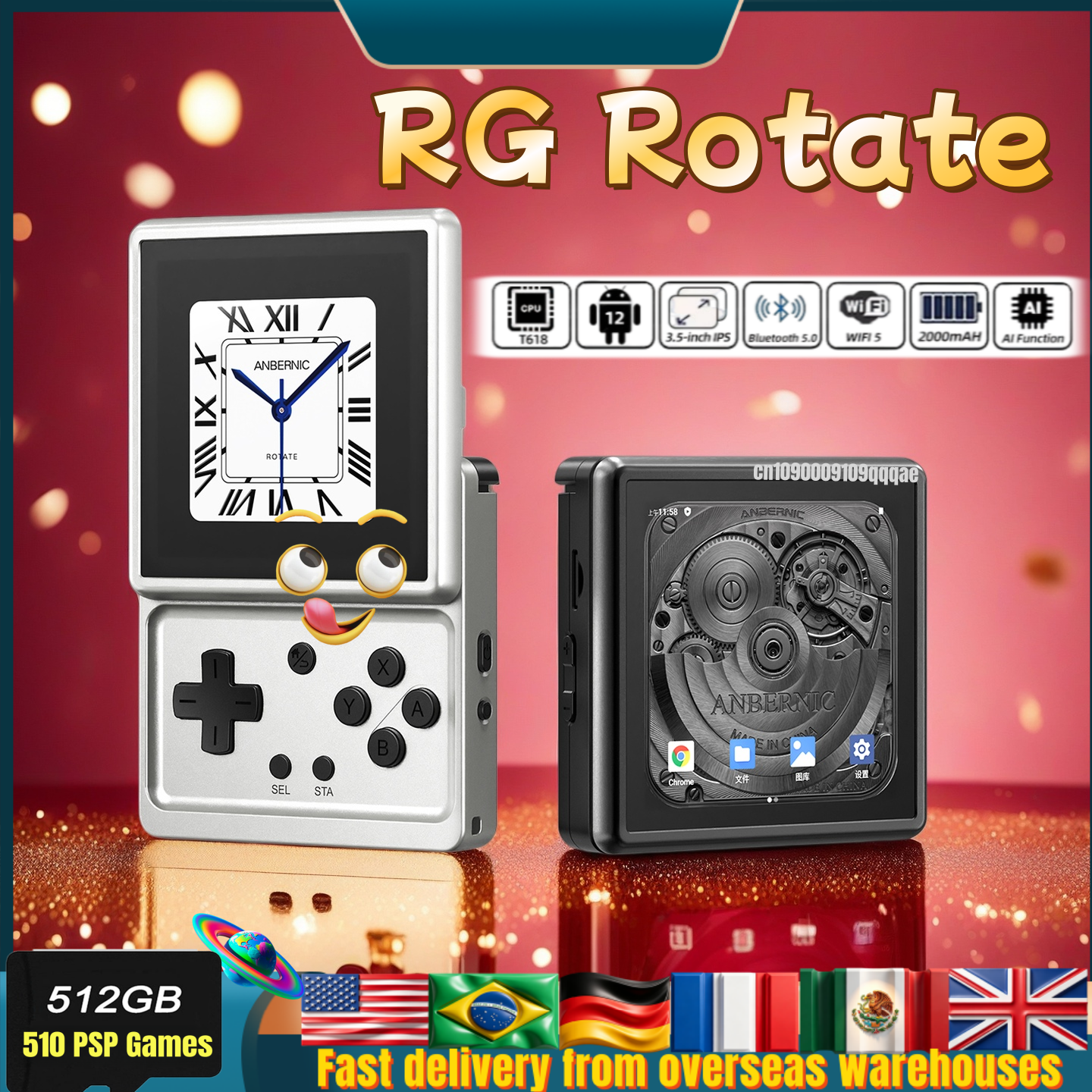 Anbernic RG Rotate Retro Handh - Gaming Console Old ulasan dan harga