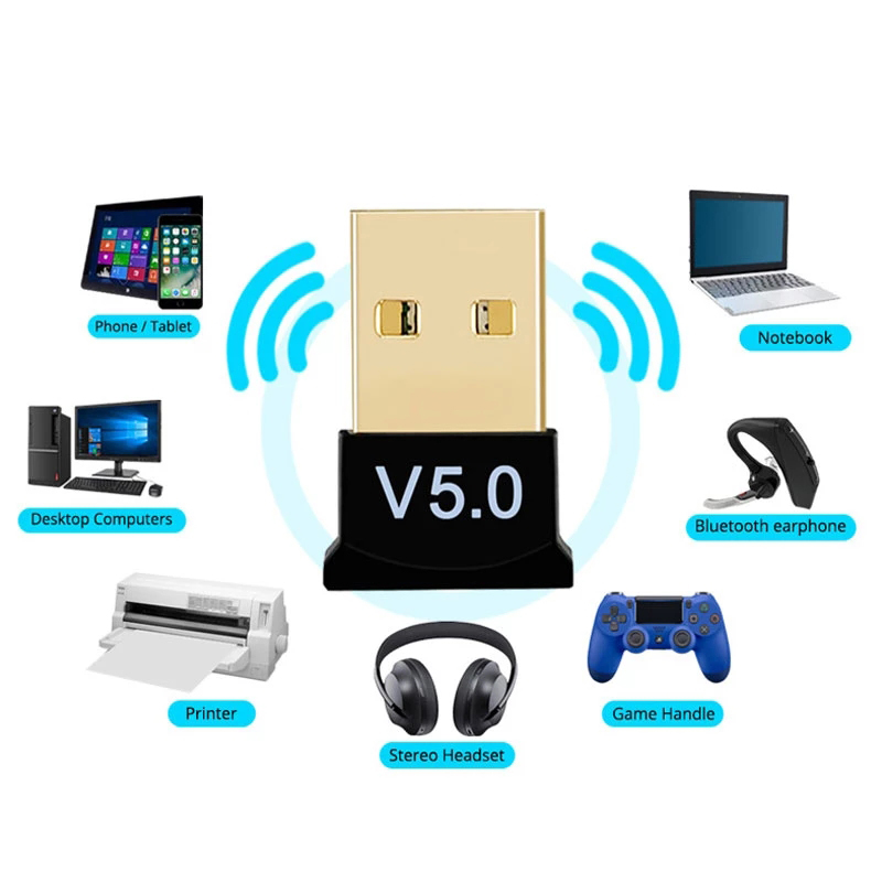Bluetooth 5.0 Receiver USB Wir - Laptop Gaming Console ulasan dan harga