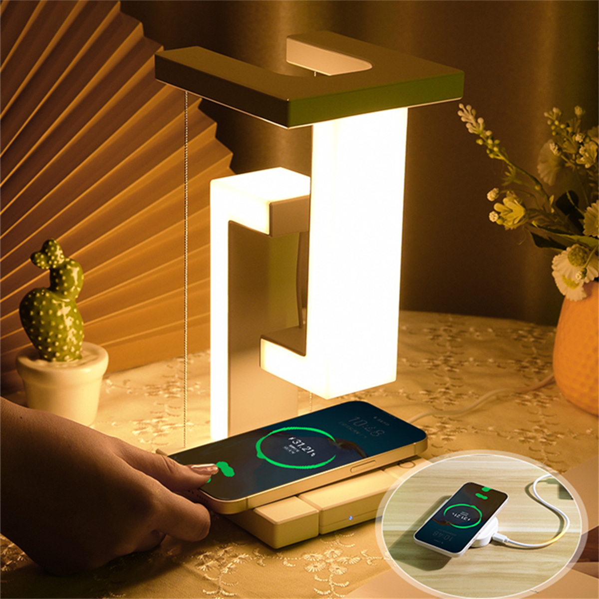 Floating Desk Lamp With Wirele - Controller Charging Dock ulasan dan harga