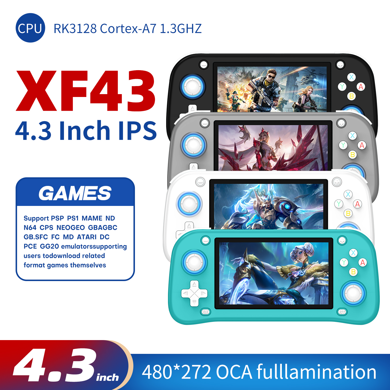 AISLPC XF43 4.3 inch Retro Han - Gaming Console For 10 Year Old ulasan dan harga
